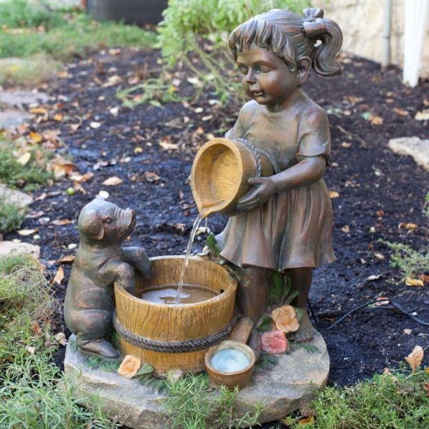 Garten-Skulptur Brunnen- gestaltaltung-künstlerisch wassergarten