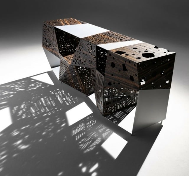 Kommode moderne Designer Möbel Spiel Licht Schatten