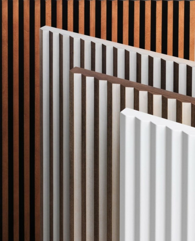Relief Oberfläche gefräst weiß Naturholz moderne Möbel