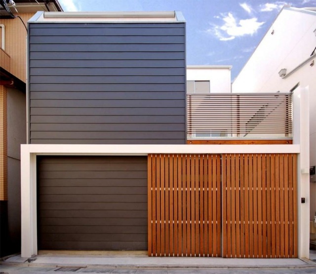 minimalistische moderne Architektur attraktive Farbe Eiche