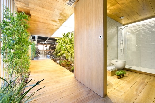 Idee Haus renovieren wc geräumig pflanzen überall