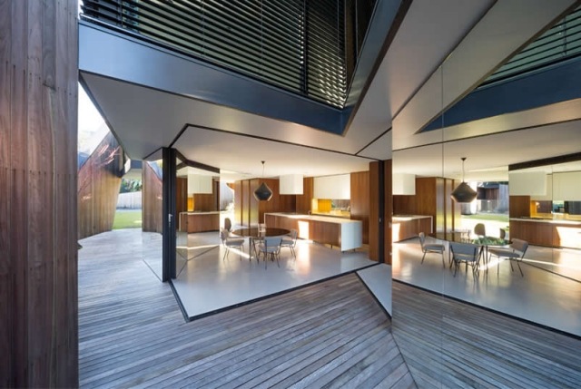 K-Haus Sydney Gartenzugang-schiebetür mit spiegel ausgestattet