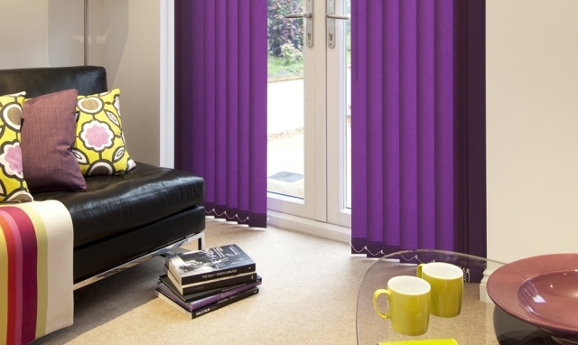 Lamellenvorhang modern-violett Sonnenschutz Produkte hochwerig