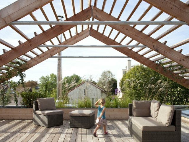 Möbel Sonnenschutz Bodenbelag Dachterrasse Außenbereich