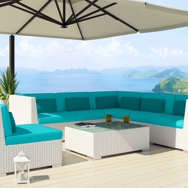Maritime Einrichtung sofa set sitzlandschaft terrassenmöbel 