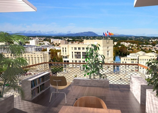 Montpellier Aussicht-Sou Fujimoto-Wohnturm mit Balkonen