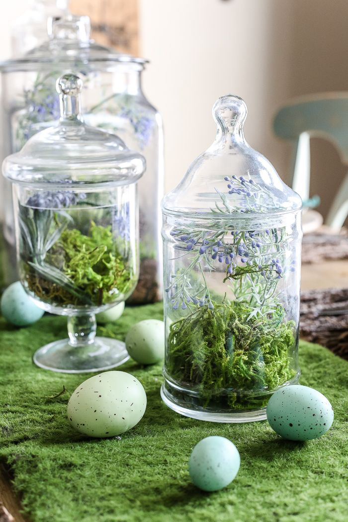 Moos im Glas Deko Ideen für Ostern und den Frühling zum selber machen