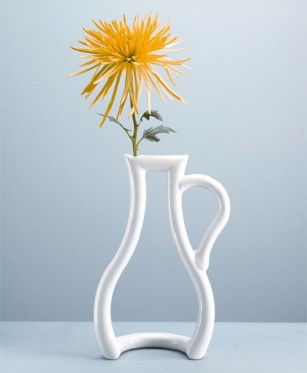 Outerline Vase Design bestehens aus Silhouetten Konturen Porzellan