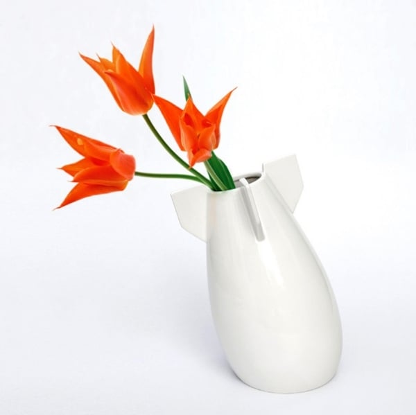 Peaceful Bombe Design-Keramische Blumenvase Biogust