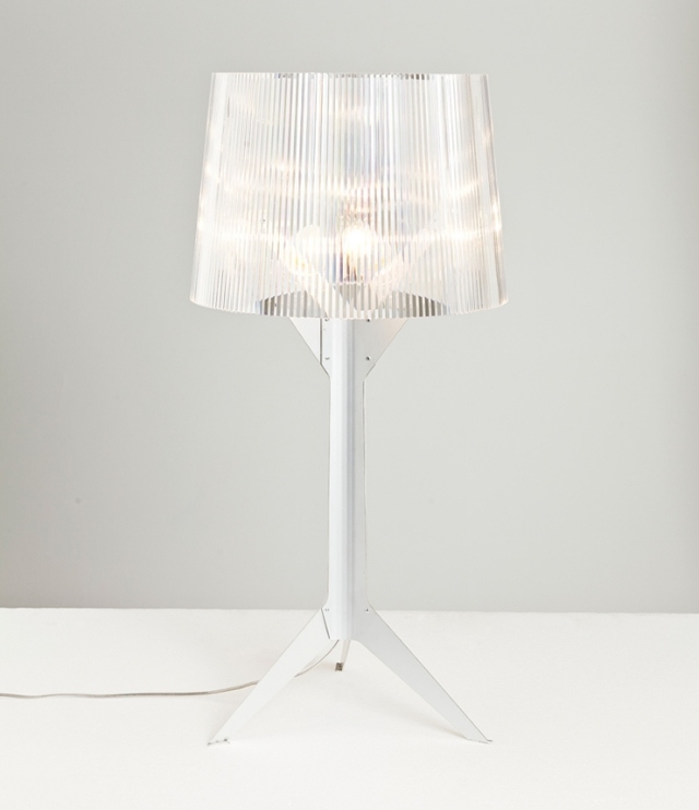 Re-Design tisch lampe designklassiker-alberto meda-weiß Lampenschirm