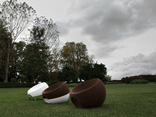 Schalensessel Stahl-gestell lounge outdoor-möbel design-Miguel Arruda