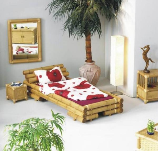Schlafzimmer bett-Gestell aus Bambusholz möbel dekoideen