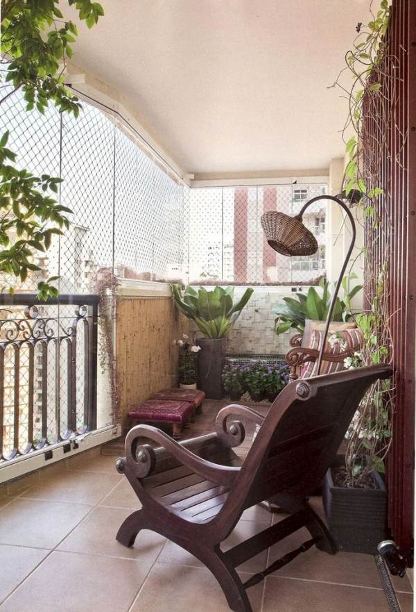 Sessel Outdoor-wetterfest möblierter balkon terrasse