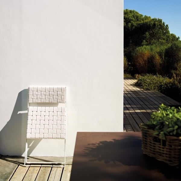 Sitz geflochten-weiß klappstuhl-modern praktisch-brisa möbel ideen garten terrasse
