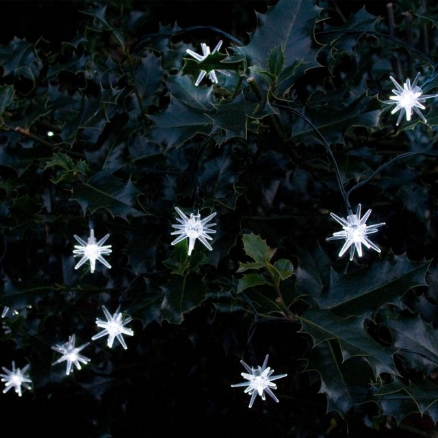 Solarleuchten umweltfreundliche gartenbeleuchtung Starburst-led lichterkette weiß