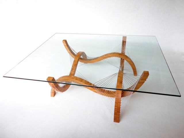 Tischbeine Konstruktion Designer Tisch aus Holz-Stahlseil Fixiert
