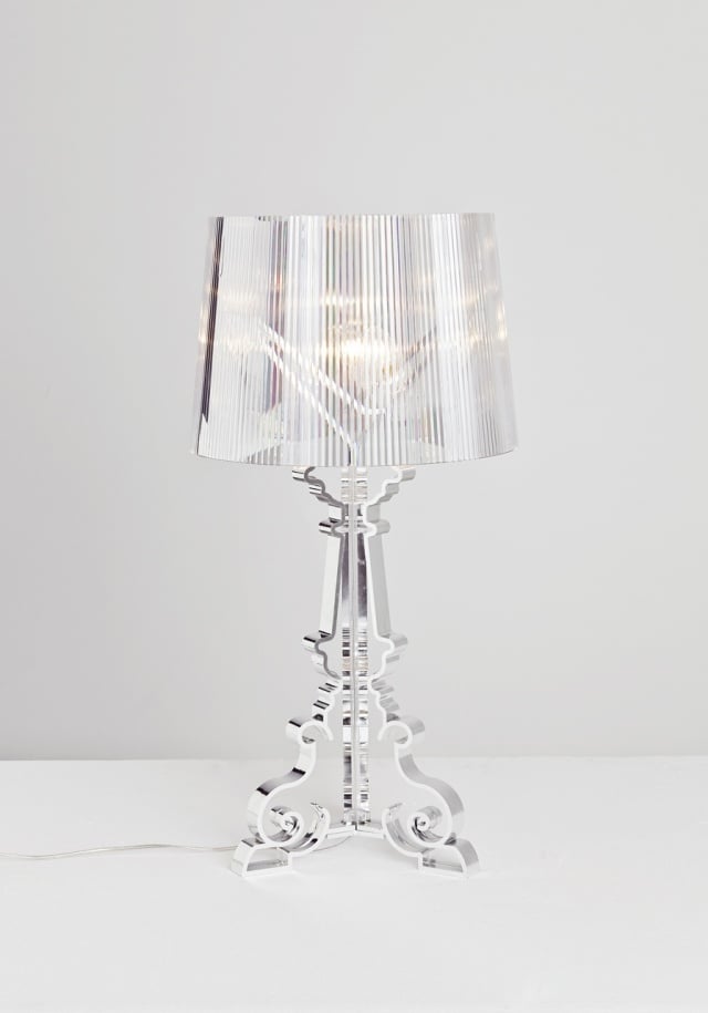 Tischlampe transparent modern Lampenschirm Bourgie-Rodolfo Dordoni-redesign