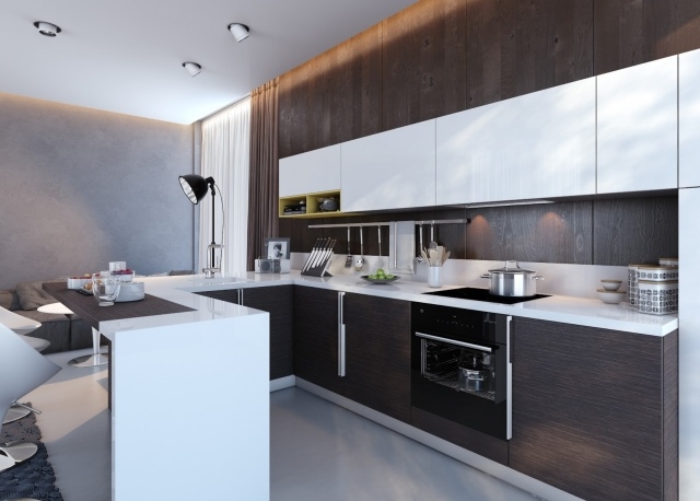 Wengeholz 3d küchenkonzepte-innovativ materialkontraste