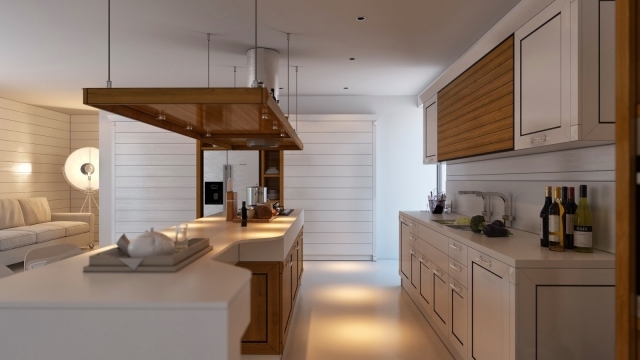 Abzugshaube-Designer Küche mit Kochinsel 3d küchenkonzepte