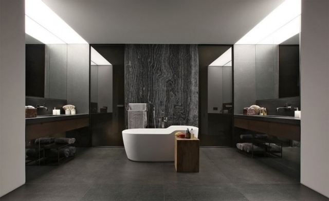 bad design marmor grau freistehende badewanne