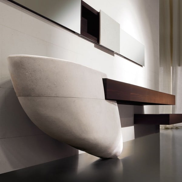badezimmer design weiß dunkel kontrast italien toscoquattro