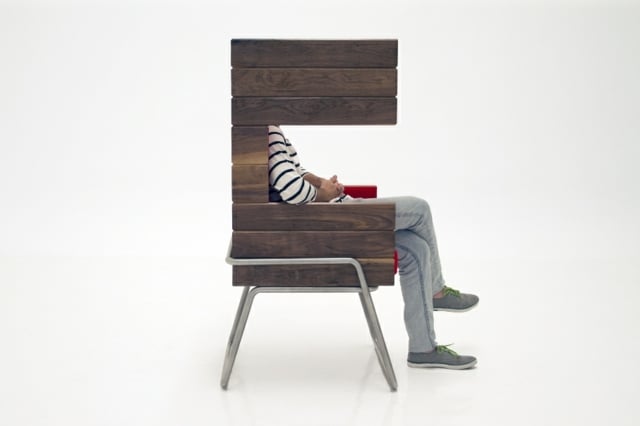 Leseecke  Designer Sessel hohe Kopfstütze Metall Gestell