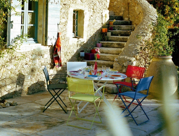 bunte gartenstühle-klappstuhl design ideen fermob möbel