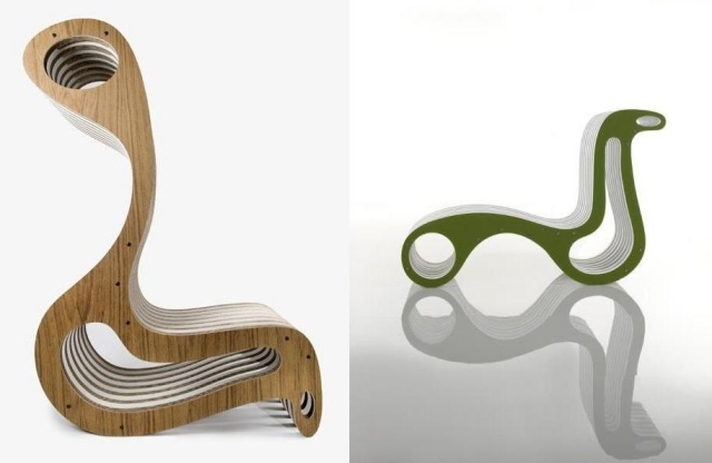 chaiselongue holz modern stuhl-design kombination-relaxmöbel