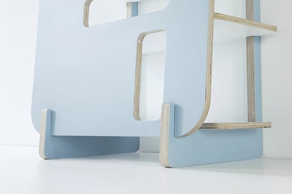 Priscilla Design-Regalwand holz babyblau Gradosei
