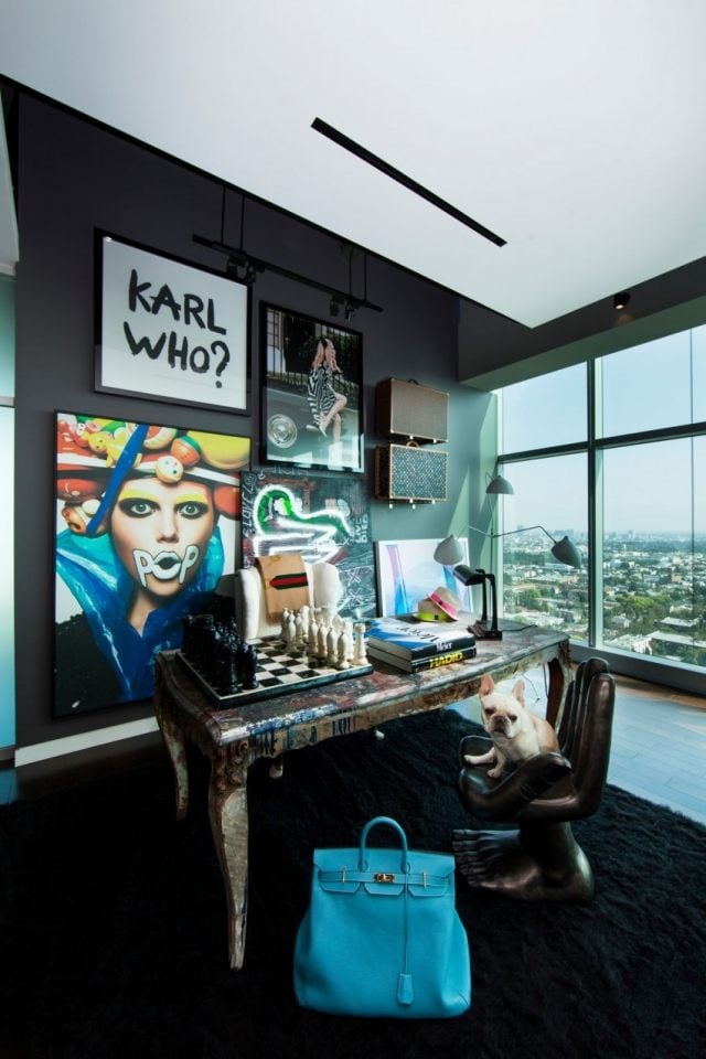 eklektisch home office luxus wanddeko pop art