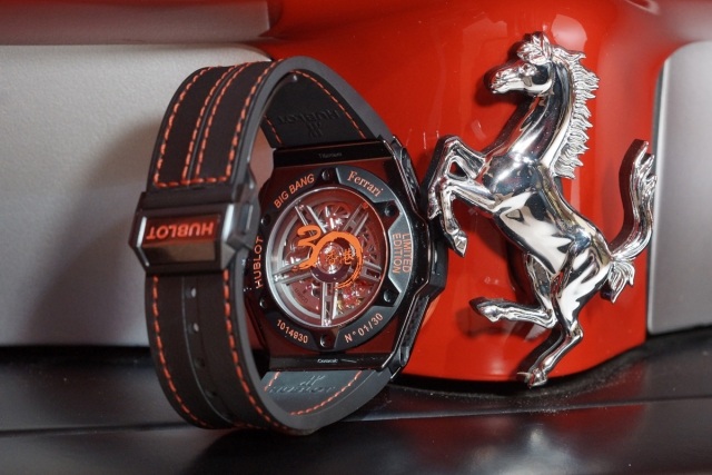 Ferrari-Uhr von Hublot limited edition rückseite