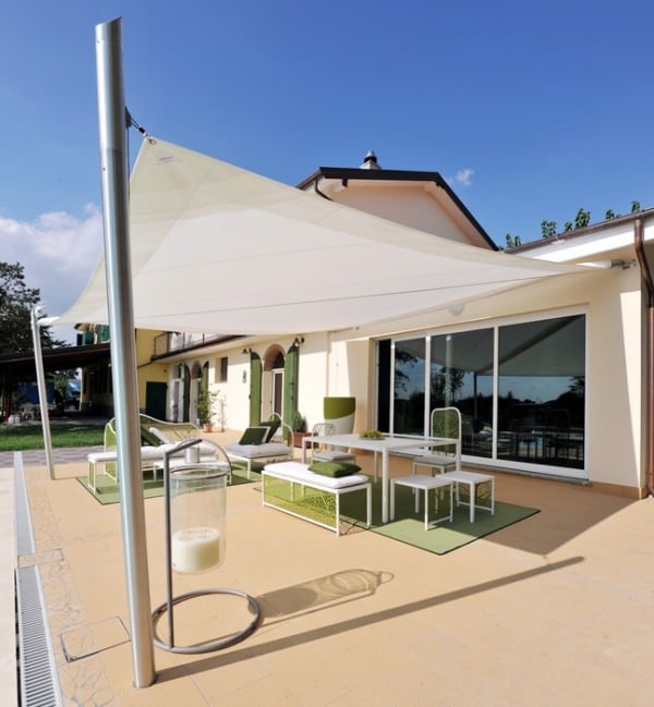 freistehend sonnensegel-terrasse windschutz uv filter Corradi
