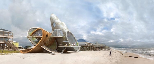 futuristische Architektur ausstellung gonzales Utopische-Welt-Dauphin-insel