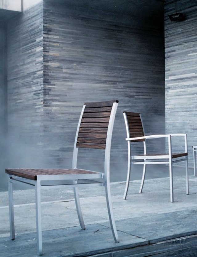 outdoor stuhl aus holz-metall Venere Lorenzo-Bellini design
