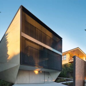 geometrisches Haus aus Beton flachdachhaus Fassadengestaltung