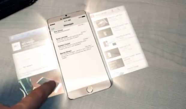 iPhone 6-mit Hologramm projektion-konzept italien 