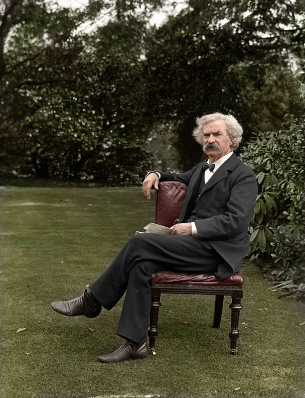 kolorierte fotos garten Mark Twain