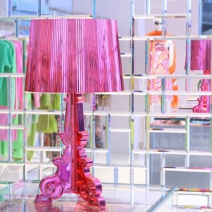 lampe Design klassiker-kartell bourgie-pink moderne ausführung transparent