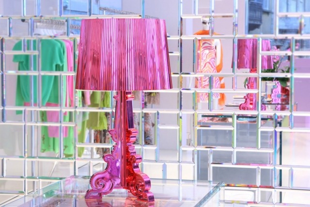 lampe Design klassiker-kartell bourgie-pink moderne ausführung transparent