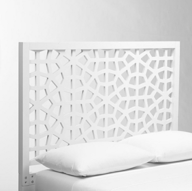 Stil Bett Kopfteil Design Holz Schnitzerei