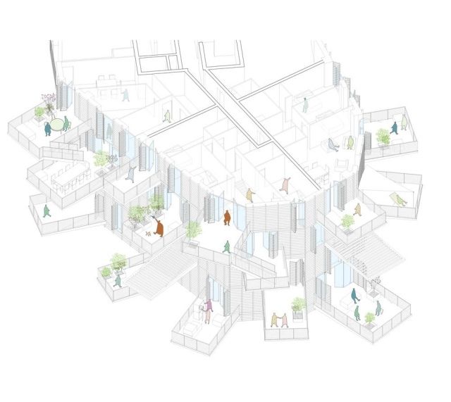 moderne Verrücktheiten-neuer Wohnviertel Projekt 12-Wohngebäude Montpellier 