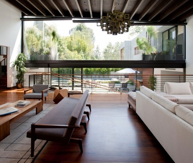 moderne einrichtung haus dielenboden moderne möbel panoramafenster