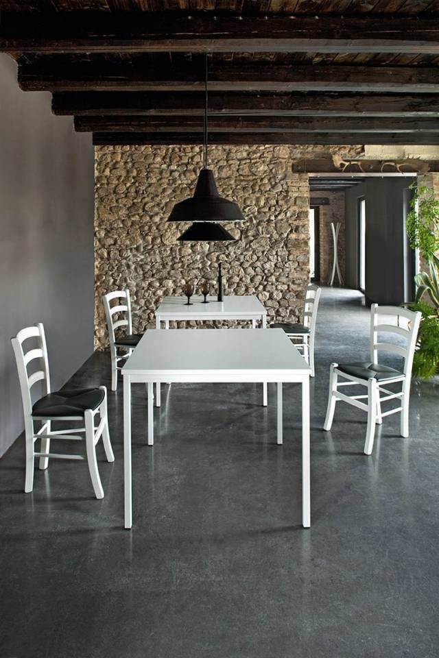 terrasse möblieren passende stühle holz-weiß lack design-R&D