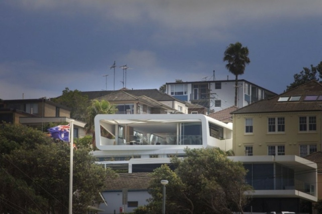 Fassade Glas Fronten Haus Sidney Australien minimalistische Architektur