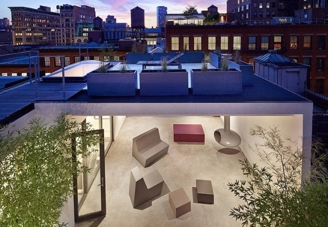 new york city-soho penthouse wohnung außenmöbel-sada architecture