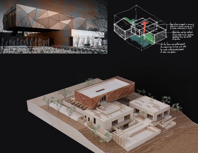 flachdach einfamilienhaus mit pool in der wüste assemblage studio-tresarca