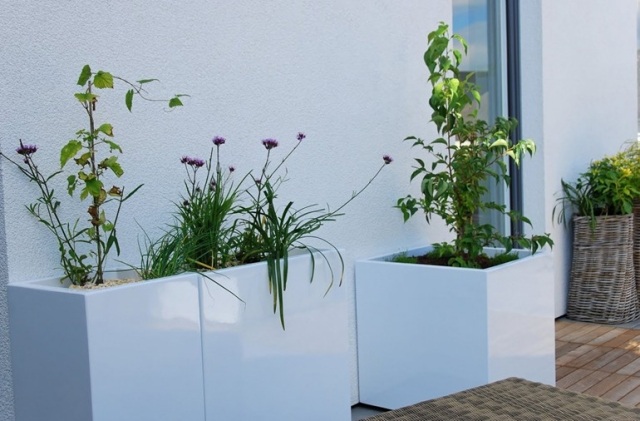 pflanzgefäße faserzement balkon urban gärtnern