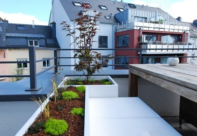 pflanzkübel außen weiß faserzement balkon