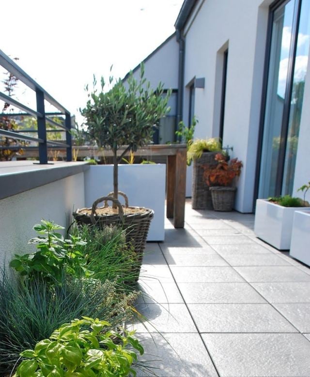 pflanzkübel faserzement balkon urban gardening projekt