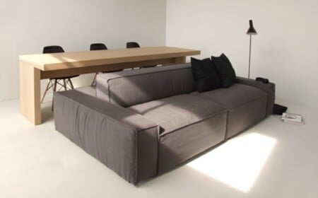 platzsparende Designer Möbel Sofa Polsterung braune Farbe modern